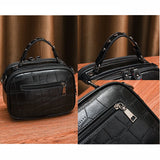 Crocodile Texture Leather Crossbody Bag for Women