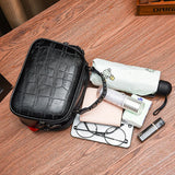 Crocodile Texture Leather Crossbody Bag for Women