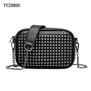 Rivet Chain Shoulder Bag Small Female Messenger Bags High Mini Clutch Bag