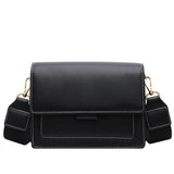 Crossbody Bag Double Shoulder Strap PU Leather Messenger Handbag for Women
