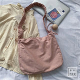 Canvas Crossbody Bag Large Capacity Vintage Retro Style