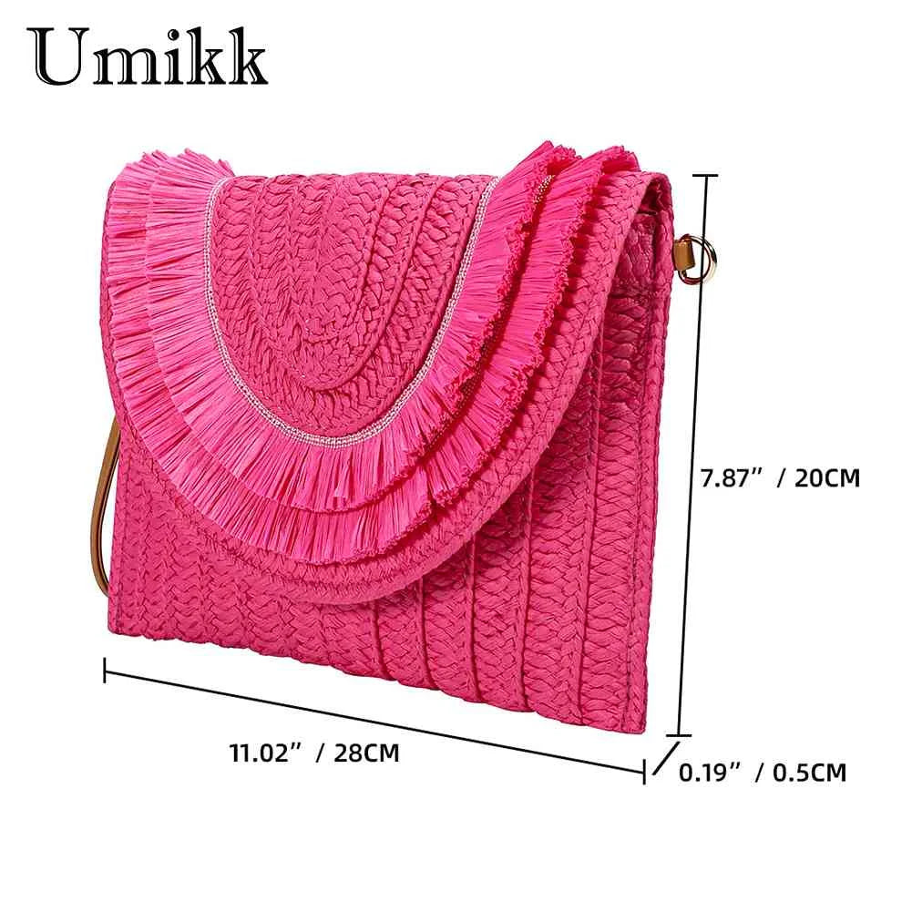 Vintage Woven Clutch Bag Crossbody Soft Solid for Weekend Vacation