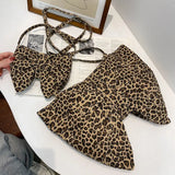 Crossbody Bags Women Bow Leopard OL Canvas Street Shopping Style Handbags