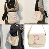 Pink Letter Name Messenger Bag Large Capacity Shopper Purse Handbag