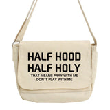 Large Capacity Crossbody Bag for Women Text Pattern Shopper Purse