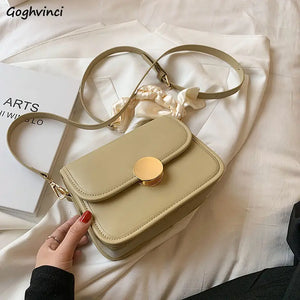 Crossbody Bag Women Solid Ribbons Sweet OL Small Tote Casual Travel Shoulder