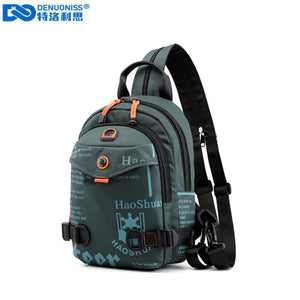 Men's Crossbody Messenger Chest Bag Waterproof Nylon Single Shoulder Pack