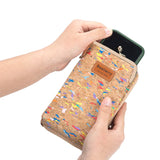 Cork Pattern Leather Crossbody Bag Chain Shoulder Strap Small Handbag