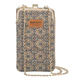 Cork Pattern Leather Crossbody Bag Chain Shoulder Strap Small Handbag