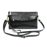 Women's PU Lattice Shoulder Bag with Wrist Strap