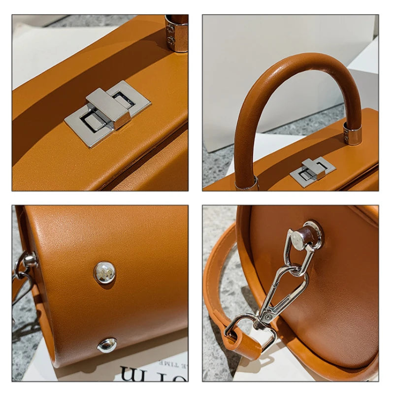 Vintage Female Shoulder Tote Bag Lady Leather Handbag