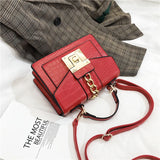 Crocodile Pattern Crossbody Bag Women Flap Handbag Shoulder Bag