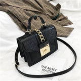 Crocodile Pattern Crossbody Bag Women Flap Handbag Shoulder Bag