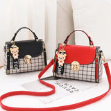 High Leather Crossbody Bag Women Tote Messenger Shoulder Bag