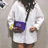 Women's Crossbody Bag Candy Letter Mini Shoulder Messenger PVC Jelly Tote