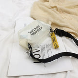 Women's Crossbody Bag Candy Letter Mini Shoulder Messenger PVC Jelly Tote