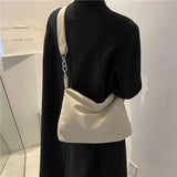 Solid Chain Knot Crossbody Bag for Women - Casual Messenger Shoulder Totes