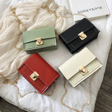 Women's Crossbody Bag Lock Small Square Chain Shoulder Bag