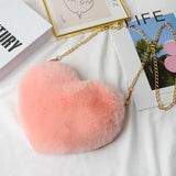 Rex Rabbit Fur Love Bag Chain Bag Shoulder Cross-chain Female Bag