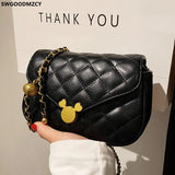 Small Square Crossbody Bag for Women with Chains