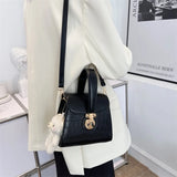Leather Crossbody Bag for Women Square Handbag