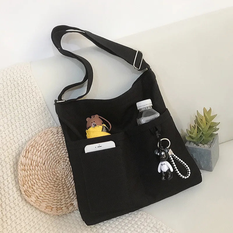 Canvas Crossbody Bag for Women Shoulder Messenger Bag