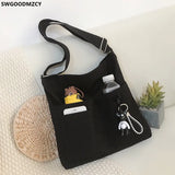 Canvas Crossbody Bag for Women Shoulder Messenger Bag