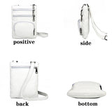 Vintage Crossbody Bag Girls Multi-pocket Shoulder Bags Washed Leather Phone Pack