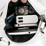 Vintage Crossbody Bag Girls Multi-pocket Shoulder Bags Washed Leather Phone Pack