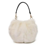 Plush Crossbody Bucket Bag Retro fur Shoulder Bag