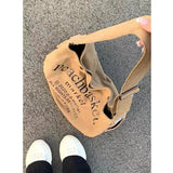 American Retro Crossbody Canvas Bag Large Capacity Tote
