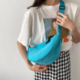 Canvas Sling Bag for Women Style Hobos Chest Bag