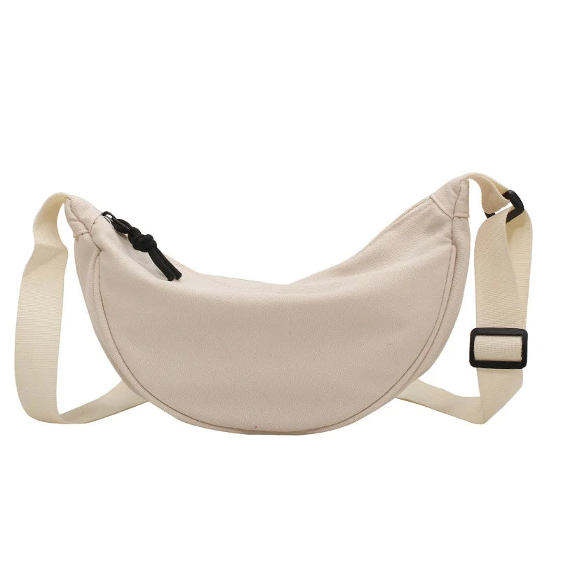 Women's Canvas Sling Bag Hobos Chest Bag Students Shoulder Bag