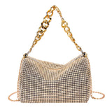 Crossbody Bags for Women Top Long Silver Chain Shoulder Bags BlingBling Handbags