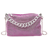 Crossbody Bags for Women Top Long Silver Chain Shoulder Bags BlingBling Handbags