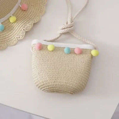 Mini Straw Beach Bag Casual Weaving Crossbody Shoulder Bag Floral Rattan Bag