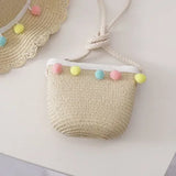 Mini Straw Beach Bag Casual Weaving Crossbody Shoulder Bag Floral Rattan Bag