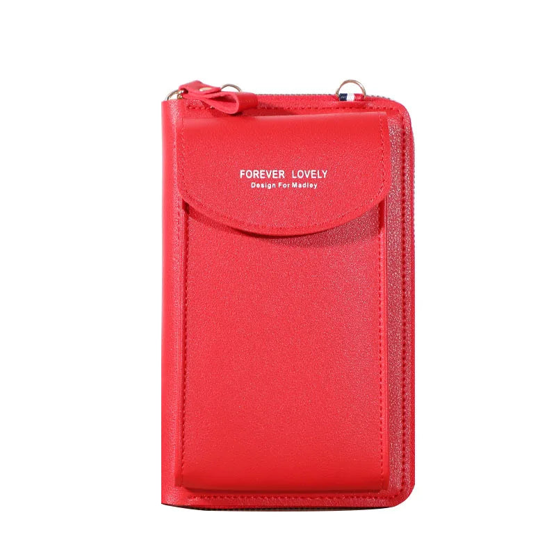 Crossbody Phone Bag Women Wallet Style Solid Color