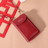 Crossbody Phone Bag Women Wallet Style Solid Color
