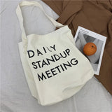 Canvas Crossbody Shoulder Bag Harajuku Style Letter Printing