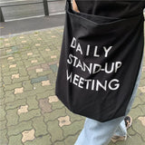 Canvas Crossbody Shoulder Bag Harajuku Style Letter Printing