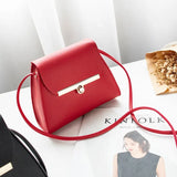 Small Square Crossbody Bag PU Leather Flap Handbag for Women