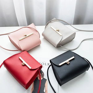 Small Square Crossbody Bag PU Leather Flap Handbag for Women