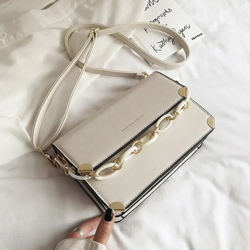 Acrylic Chain Small Square Shoulder Bag