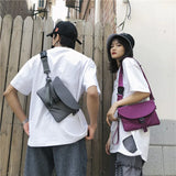 Fire Red Crossbody Chest Bag Street Style Casual Shoulder Bag