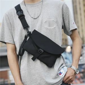 Fire Red Crossbody Chest Bag Street Style Casual Shoulder Bag