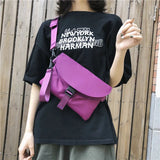 Fire Red Crossbody Chest Bag Street Style Casual Shoulder Bag