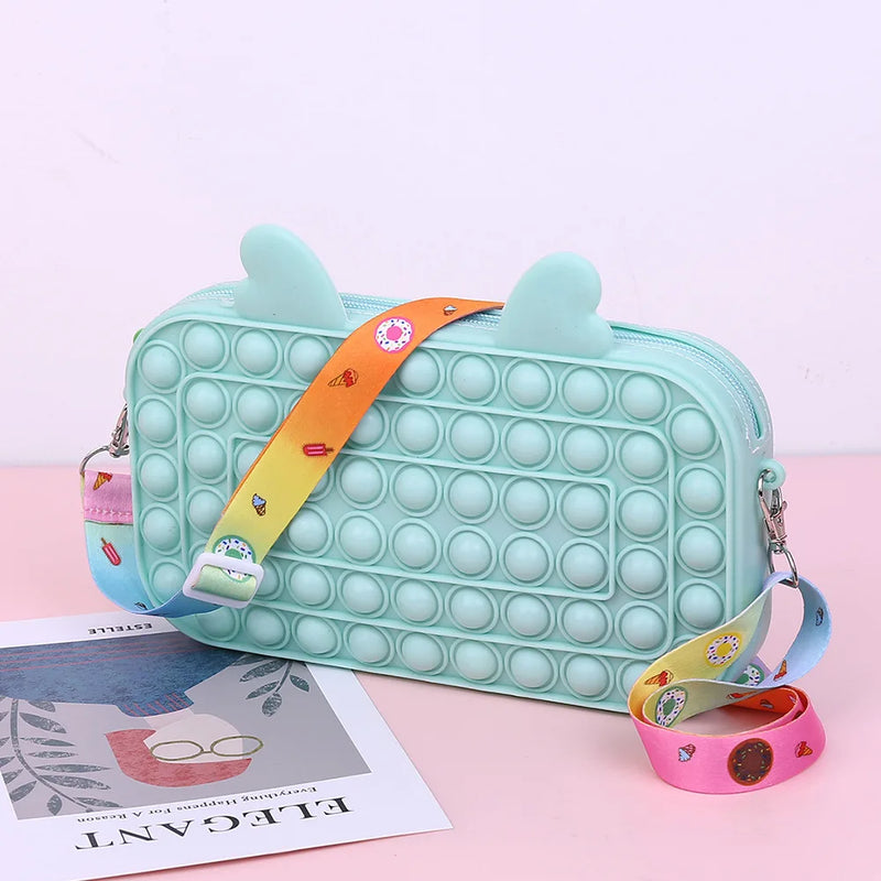 Women's Antlers Silicone Shoulder Bag Square CU56