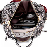 Snakeskin Print Crossbody Bag for Women