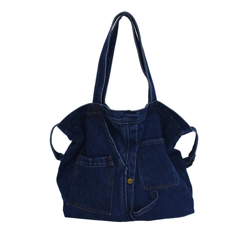 Denim Large Tote Bag Shoulder Bag Canvas Bag